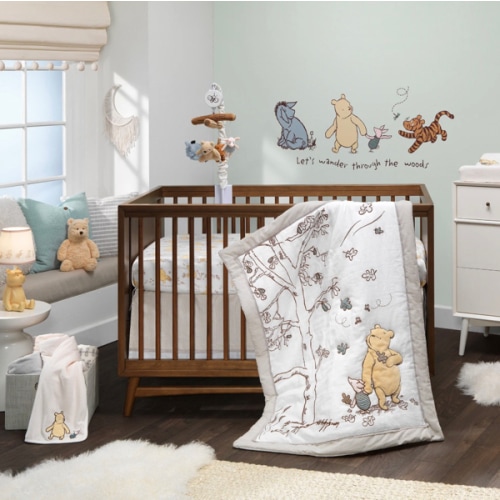 Disney Baby Storytime Pooh 3-Piece Nursery Crib Bedding Set – Lambs & Ivy