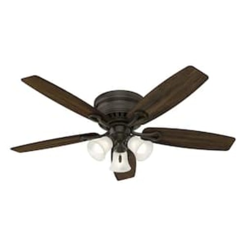 Oakhurst 52 in. LED Indoor Low Profile New Bronze Ceiling Fan with Light Kit