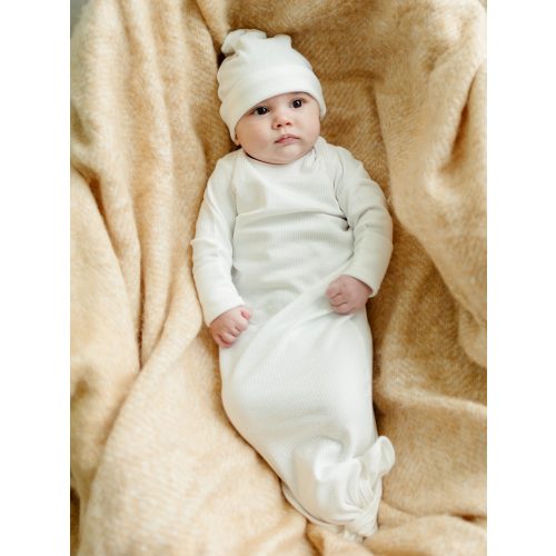 Drop Needle - Knotted Gown - Organic White