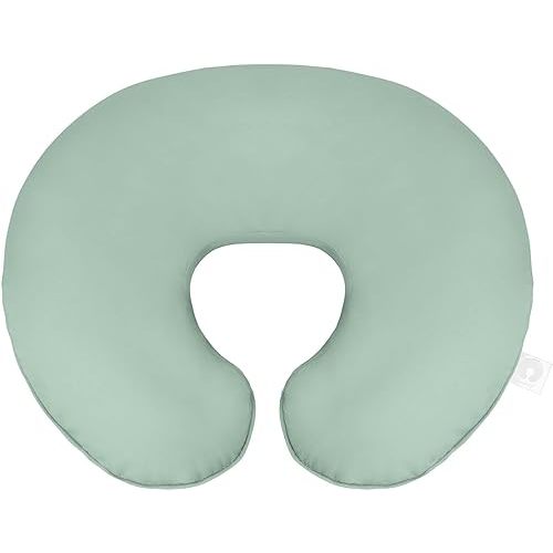 Boppy Nursing Pillow Organic Original Support, Soft Pine, Ergonomic Nursing Essentials for Bottle and Breastfeeding, Firm Hypoallergenic Fiber Fill, with 100% Organic Cotton Nursing Pillow Cover