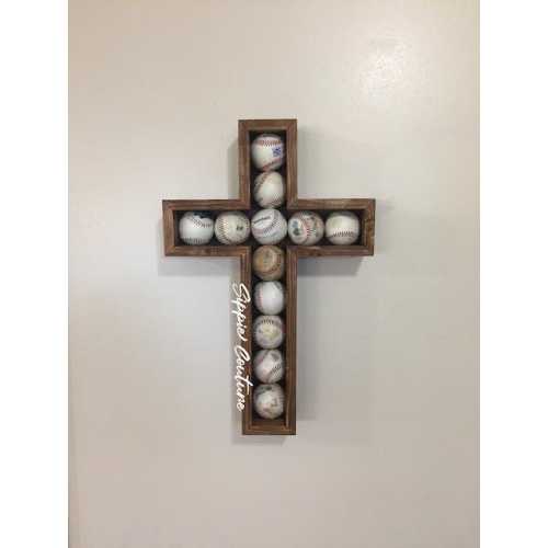 Cross Baseball Display Case