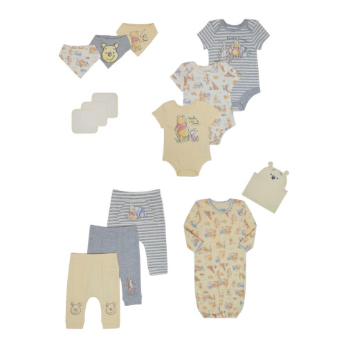 Disney Baby Wishes + Dreams Winnie the Pooh Layette Shower Gift Set Bundle, 14-Piece, Sizes NB-12M