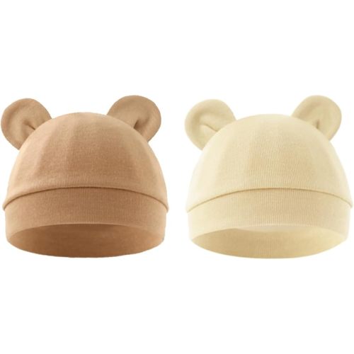 Jastore Newborn Baby Hat Bear Ears Infant Caps Baby Boy Girl Toddler Hats Infant Beanie Caps for 0-3 Months