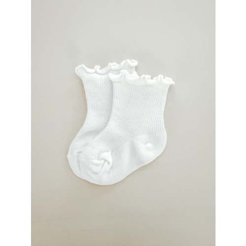 RUFFLE SOCKS - WHITE