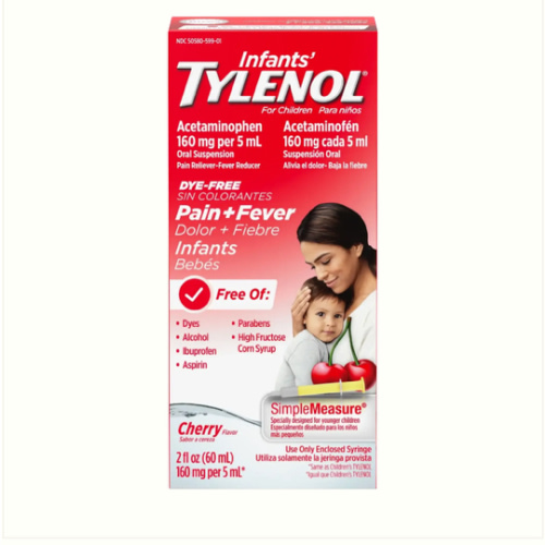 Infants' TYLENOL® Dye Free Oral Suspension
