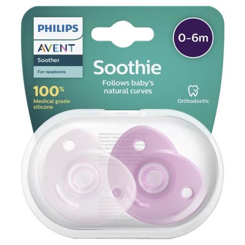 Avent Soothie 0-6 Months Pink 2 Pack