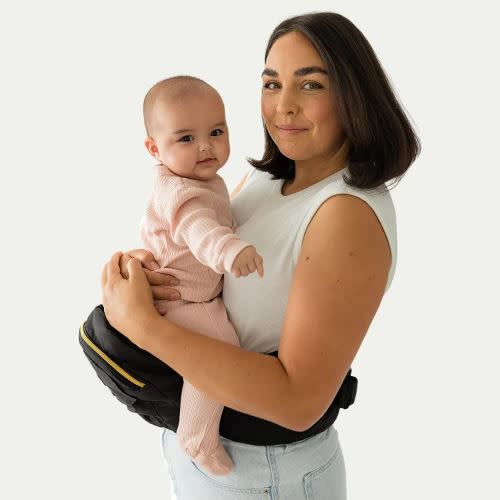The Tushbaby Hip Carrier Black+Gold