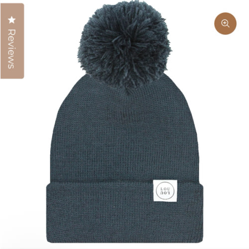 Beanie with Pom - Navy