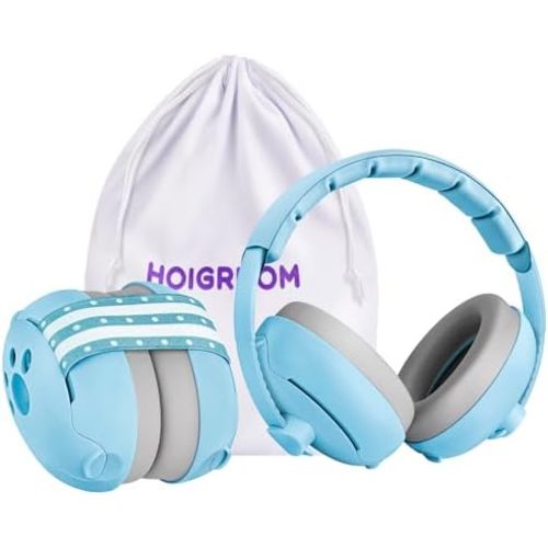 Baby Headphones for Noise, 2-in-1 Baby Ear Muffs Noise Protection