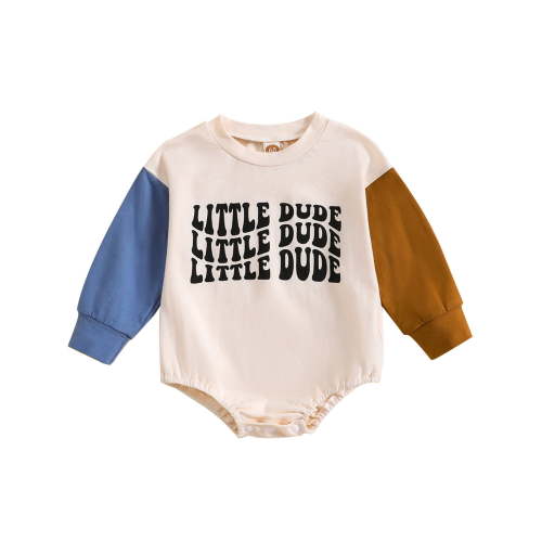 toraway Baby Boy Pajamas 3-6 Months 2 Way Zipper Baby Boys Girls Long Sleeve Letter Prints Romper Kids Clothes