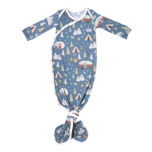 Copper Pearl Baby Gown - Knotted Newborn Sleepers for Baby Boy and Girl, Soft Stretchy Long Sleeve Infant Gowns with Bottom Tie and Hand Mittens, Perfect Hospital Coming Home Outfit (Bridger)