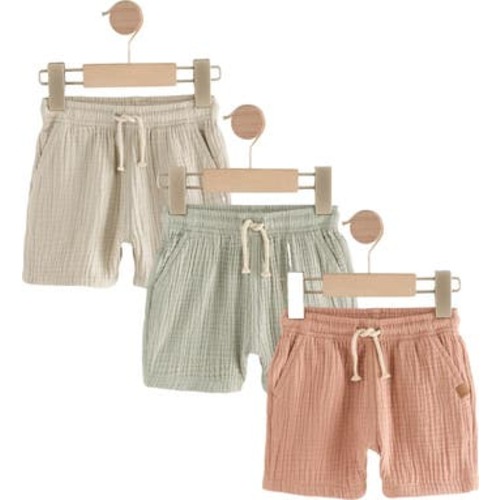 Kids' Assorted 3-Pack Cotton Gauze Shorts, 12-18M