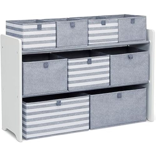 GAP GapKids Deluxe Toy Organizer - Greenguard Gold Certified, Grey/White