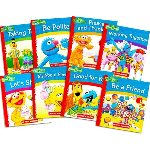 Sesame Street Elmo Manners Books for Kids Toddlers - Set of 8 Manners Books