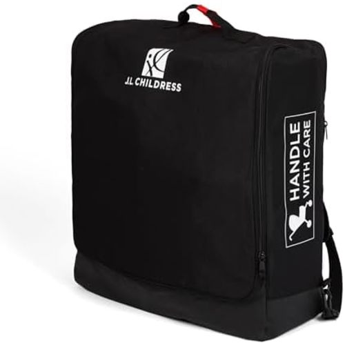J.L. Childress Compact Stroller Travel Bag - Fits UppaBaby MINU, gb Pockit, Babyzen YoYo, Nuna TRVL and more - Expandable, Backpack Straps, AirTag Holder - Airplane Bag for Travel Strollers
