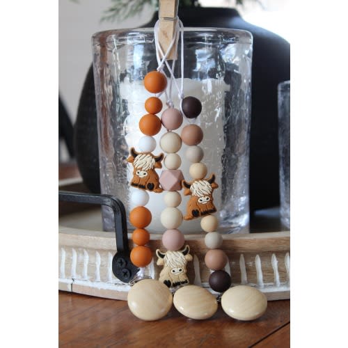 Cow baby pacifier clip