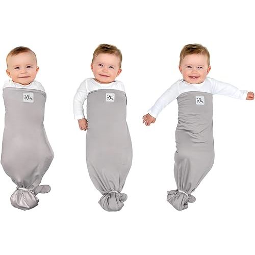 The Ollie Swaddle - Helps to Reduce The Moro (Startle) Reflex - Made from a Custom Designed Moisture-Wicking Material (Stone)