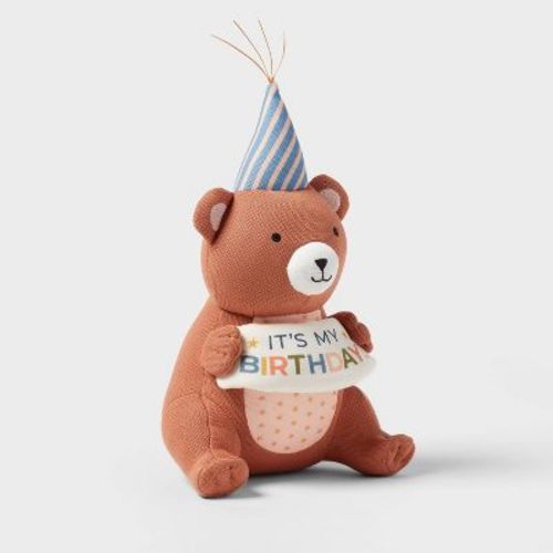 Kids' Plush Milestone Bear - Pillowfort™: Recycled Polyester Stuffed Animal, Oeko-tex Certified, Novelty Throw Pillow