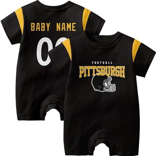 KREDE Baby Clothes Unisex Baby Rompers Bodysuit Custom Name Number for Boys
