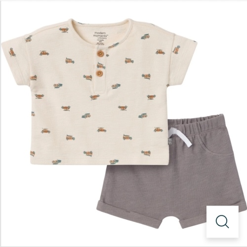 2-Piece Baby Boys Beach Buggys Henley Shirt and Shorts Set – Gerber Childrenswear