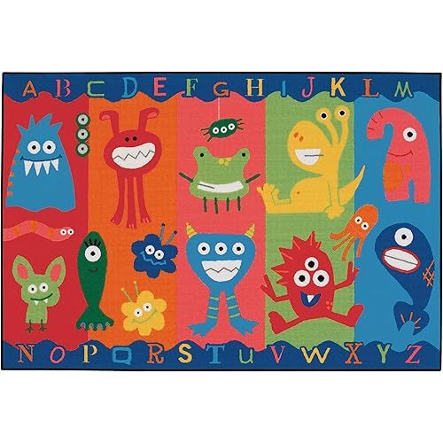 Carpets for Kids KID$Value 36.03 Alphabet Monsters Playroom Non-Slip Rug 3ft x 4ft 6in Rectangle Multi Color