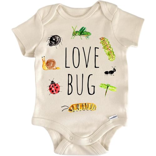 Love Bug Baby Bodysuit – Cute Infant Outfit, Unisex Cotton Infant Clothes, Soft Short Sleeve Newborn Bodysuit