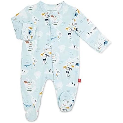 Magnetic Me Footie Pajamas Soft Modal Baby Sleepwear with Quick Magnetic Fastener | Boys and Girls Sleeper Preemie-24 Months