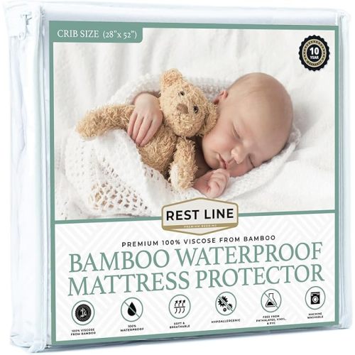 Premium Bamboo Waterproof Mattress Protector 100% Viscose from Bamboo, Hypoallergenic
