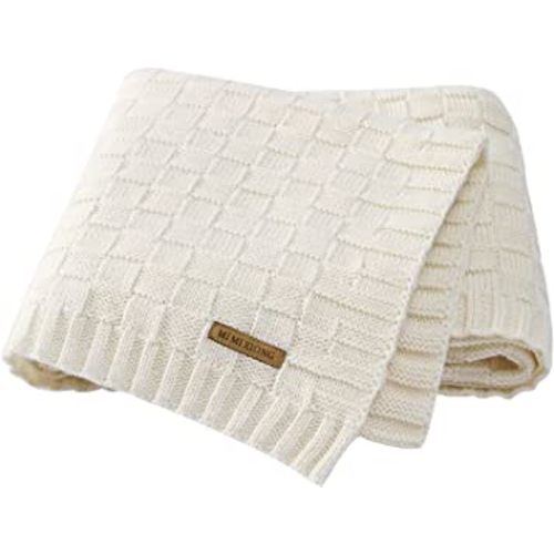 LAWKUL Knit Baby Blankets White Cable Newborn Babies Receiving Blanket Infant Boy Girl Soft Swaddle for Crib Stroller 40"x30" : Amazon.com.au: Baby