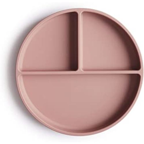 mushie Silicone Suction Plate | BPA-Free Non-Slip Design (Blush)