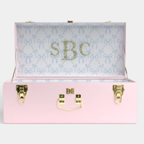 Petite Classic Trunk - Pink - Something Blue / Embroidery