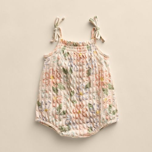 Baby Girl Little Co. By Lauren Conrad Organic Smocked Bubble Bodysuit