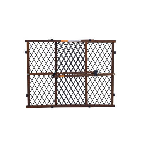 Parent's Choice Brown Farmhouse Safety Baby Wooden Gate for Aged 6 to 24 Months