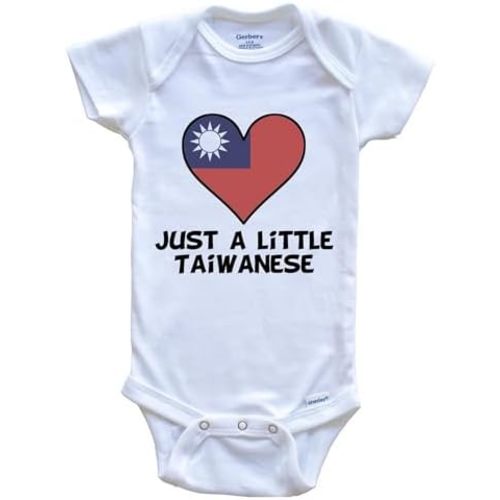 Just A Little Taiwanese One Piece Baby Bodysuit - Funny Taiwan Flag Baby Bodysuit