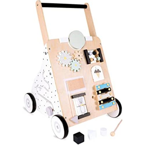 MyHarney Wooden Baby Walker Baby Push Walkers Push Toys for Babies Walker Learning to Walk for 1 Year Old Baby Boys & Girls Toddler Push & Pull Toys Wooden Baby Toys Baby Walker with Wheels
