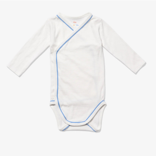 Newborn & Baby Crossbody Onesie In Blue | Oso & Me