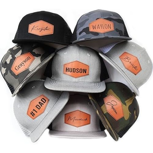 Personalized Toddler Baby Hats,Custom Kids Baseball Caps with Name,Adjustable Snapback Truck Caps for Infants,Children, Boys Multi