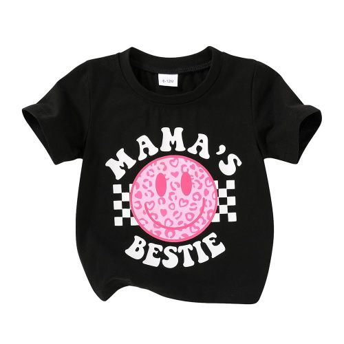 Happy Town Toddler Clothes Baby Boy Girl Smiley Face Shirt Short Sleeve T-Shirt Tee Summer Tops Outfits