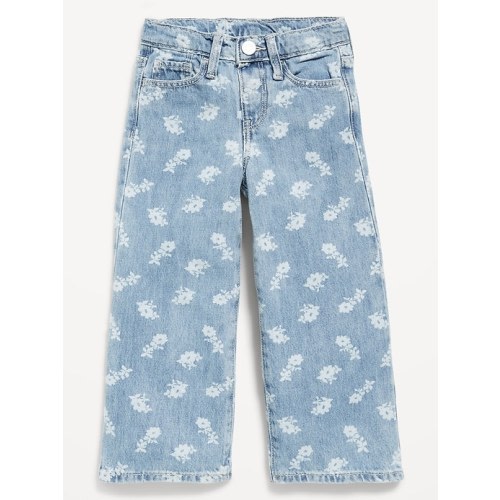 Baggy Embroidered Wide-Leg Jeans | 2T | Floral Print