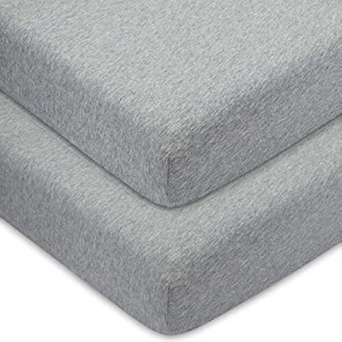 Comfy Cubs Fitted Crib Sheet – 100% Cotton Baby Crib Mattress Sheet for Boys and Girls – Fully Elasticized Hem for Snug Fit Over Standard Crib and Toddler Mattresses (Pack of 2)