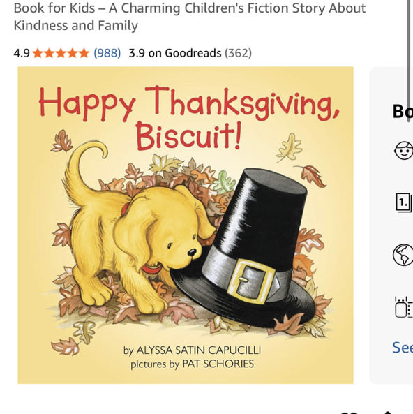 Happy Thanksgiving, Biscuit!: A Thanksgiving Lift-the-Flap Book for Kids – A Charming Children's Fiction Story About Kindness and Family