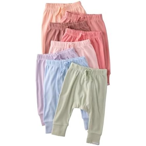 Unisex-Baby Jordan 8-Pack Jogger Pants 100% Organic Cotton Bottoms for Boys & Girls