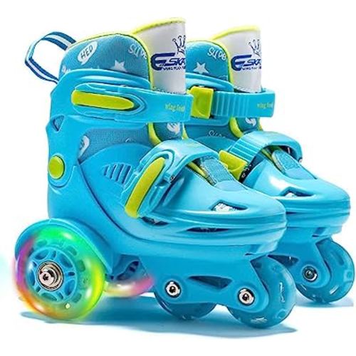 Adjustable Roller Skates for Girls & Boys with Light Up Wheels (Ages 3-9) – Roller Skates with Illuminating Wheels