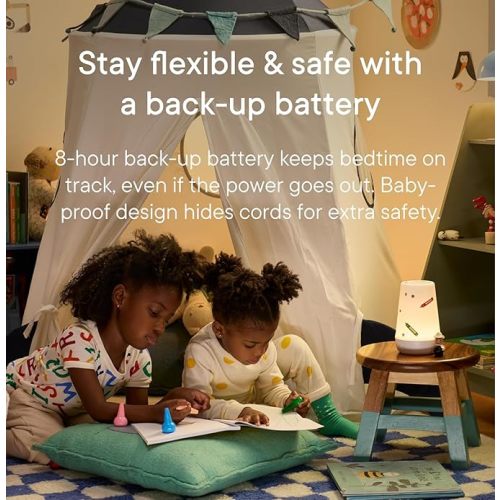 Hatch Rest+ Baby & Kids Sound Machine | 2nd Gen | Child’s Night Light, Alarm Clock, Toddler Sleep Trainer, Time-to-Rise, White Noise, Bedtime Stories, Portable, Backup Battery (with Charging Base)