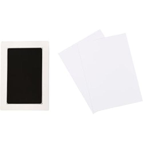 Pearhead Clean-Touch Baby Ink Pad, No Mess Clean-Touch Ink Pad with Imprint Cards, Safe for Skin, Perfect DIY Handprint and Footprint Keepsake for Family - Black, Medium/Large