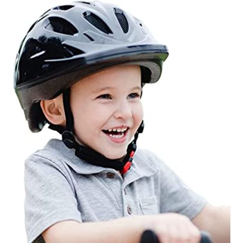 Joovy Noodle Bike Helmet for Toddlers and Kids Aged 1-9 with Adjustable-Fit Sizing Dial - Small, Black