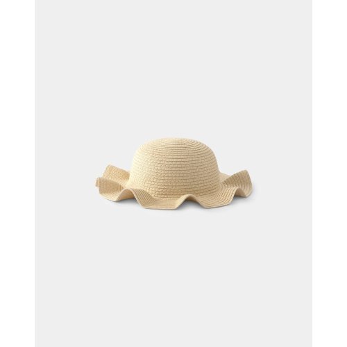 Baby Girl Straw Sun Hat - Tan | Carter's