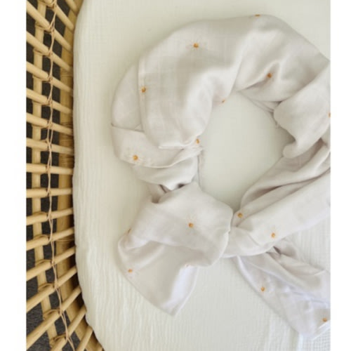 Mini & Me Bamboo Muslin Wrap Daisy