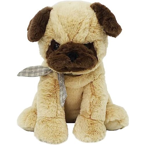 MON AMI Perceval The Pug Dog Stuffed Animal – 12”, Hand Crafted & Soft Cuddly Dog Plush Toy for Little Boys/Girls & Kids of All Ages