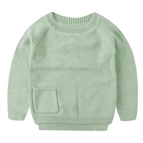 Peecabe Toddler Baby Girl Boy Cable Knit Sweater Cotton Infant Pullover Crewneck Long Sleeve Sweatshirt Fall Winter
